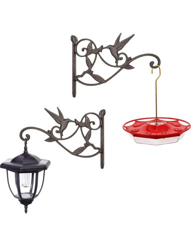 Soporte Colgante para Plantas WOOYAN - Hierro Fundido Negro 2 Piezas