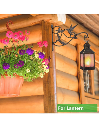 Soporte Colgante para Plantas WOOYAN - Hierro Fundido Negro 2 Piezas