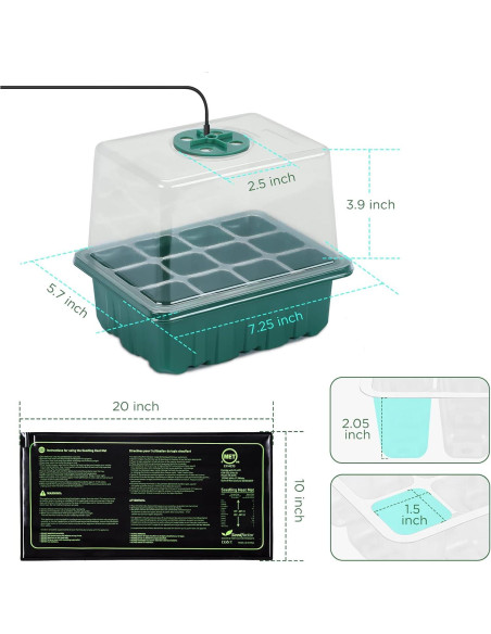 Kit de Germinación de Semillas Seedfactor 7 Paquetes con Luz Kit de Germinación de Semillas Seedfactor 7 Paquetes con Luz