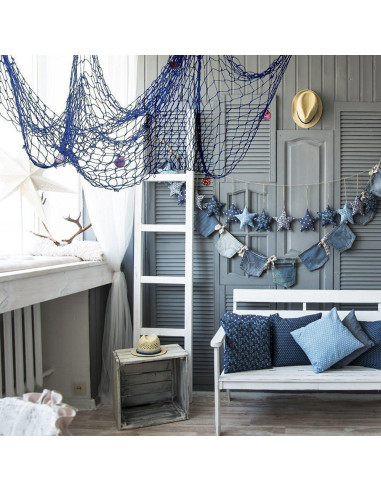 Red decorativa de pesca Rosoz 200x150cm azul para hogar
