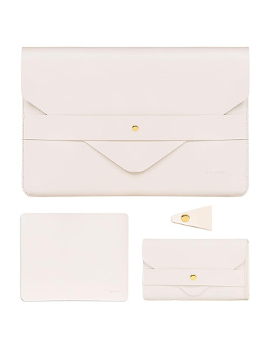 Funda para Laptop MOSISO Beige 13-14" con Alfombrilla y Organizador