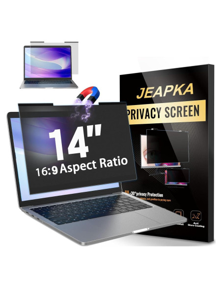 Filtro de Pantalla de Privacidad Magnético JEAPKA 14" Anti Luz Azul Filtro de Pantalla de Privacidad Magnético JEAPKA 14" Anti Luz Azul