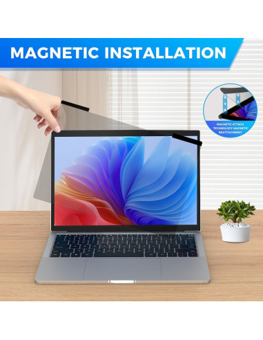 Filtro de Pantalla de Privacidad Magnético JEAPKA 14" Anti Luz Azul