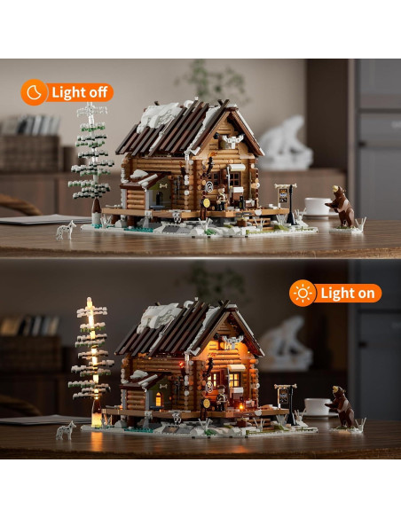 Set de Construcción Cabaña de Caza FUNWHOLE 2036 Piezas LED Set de Construcción Cabaña de Caza FUNWHOLE 2036 Piezas LED