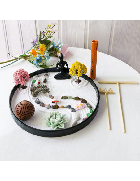 Kit Jardín Zen Meditación BangBangDa Mini Escritorio Kit Jardín Zen Meditación BangBangDa Mini Escritorio