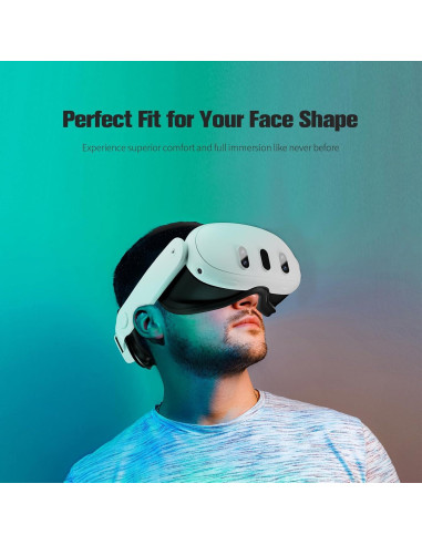 Funda Facial PU para Meta Quest 3 - Comodidad y Anti-Fugas