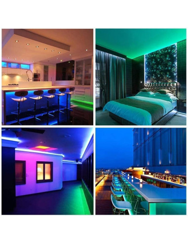 Tiras de Luz LED 20m DAYBETTER RGB Impermeables IP65 con Control Remoto