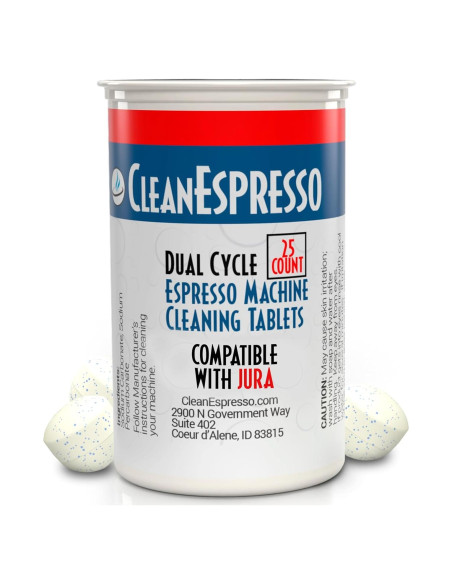 Tabletas de Limpieza CleanEspresso para Cafeteras Jura - 25 Unidades Tabletas de Limpieza CleanEspresso para Cafeteras Jura - 25 Unidades