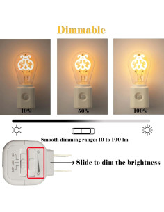 Lámpara Nocturna LED Regulable Vintage Yaoten Mariquita 2200K 2