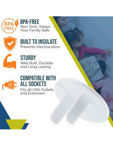 Cubiertas de Enchufes para Bebés Wappa Baby - 50 Unidades Seguras