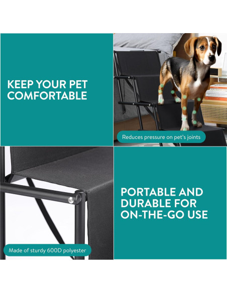 Rampas Plegables para Perros Navaris - 4 Pasos Ajustables Rampas Plegables para Perros Navaris - 4 Pasos Ajustables