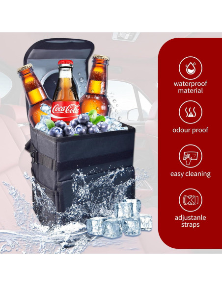 Basurero de coche plegable SPORT, impermeable y desmontable Basurero de coche plegable SPORT, impermeable y desmontable