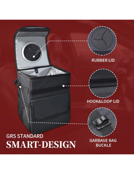 Basurero de coche plegable SPORT, impermeable y desmontable Basurero de coche plegable SPORT, impermeable y desmontable