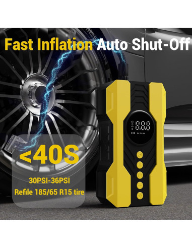 Compresor de Aire Portátil Kalyoosen 200 PSI 12V para Neumáticos