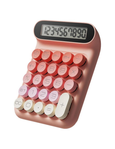 Calculadora Mecánica LOCOCK JS05 Rosa 10 Dígitos