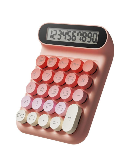 Calculadora Mecánica LOCOCK JS05 Rosa 10 Dígitos Calculadora Mecánica LOCOCK JS05 Rosa 10 Dígitos