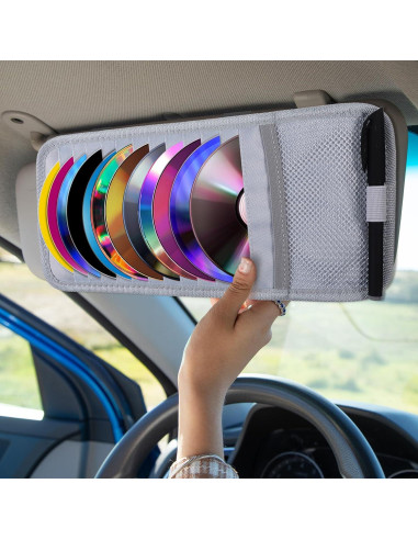 Soporte para CD de coche BOHUIZ - Organizador de visera gris