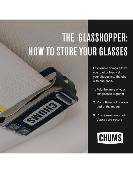 Chums Glasshopper Clip - Soporte de gafas para visera Plata Chums Glasshopper Clip - Soporte de gafas para visera Plata