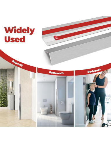 Protectores de Esquinas de Acero Inoxidable Wibeelee 10 Pzas 114.3 cm