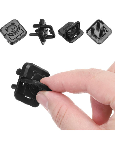 Cubiertas de Enchufe MECCANIXITY 20 Piezas Negro ABS Cubiertas de Enchufe MECCANIXITY 20 Piezas Negro ABS