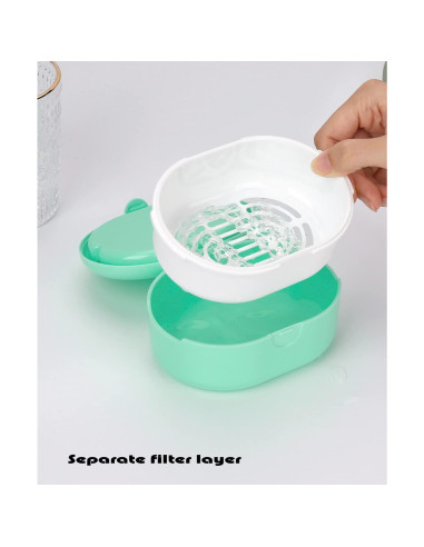 Estuche para Dentaduras Murri&Murrdi Verde con Espejo