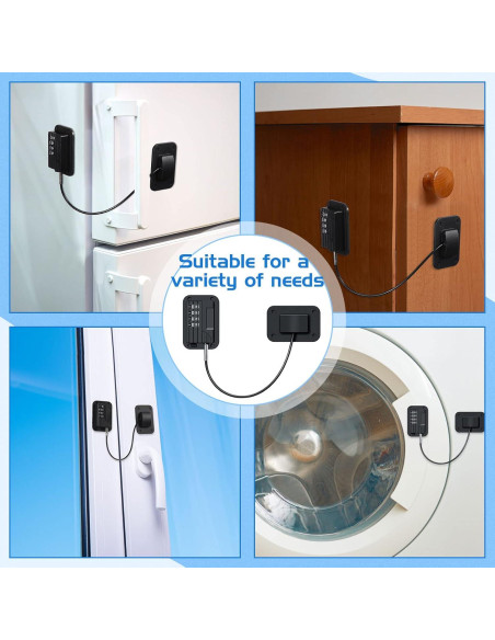 Cerraduras para Refrigerador Zhengmy 4 Pcs Combinación Seguridad Cerraduras para Refrigerador Zhengmy 4 Pcs Combinación Seguridad