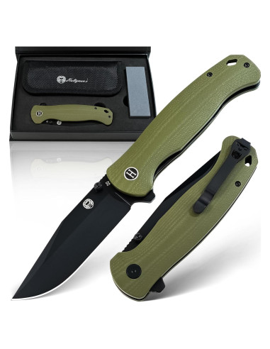 Cuchillo Plegable Holtzman's Wrangler G10 Acero D2 Verde