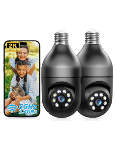 Cámara de Seguridad Inalámbrica Warmfam 2K con Luz - Paquete de 2