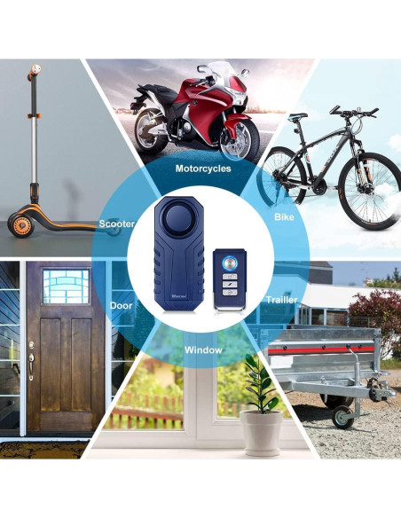 Alarma Antirrobo Inalámbrica WSDCAM 113dB para Bicicleta Alarma Antirrobo Inalámbrica WSDCAM 113dB para Bicicleta