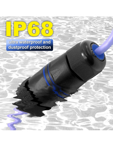 Acoplador RJ45 a Prueba de Agua VCELINK IP68 Cat6 - Paquete de 6