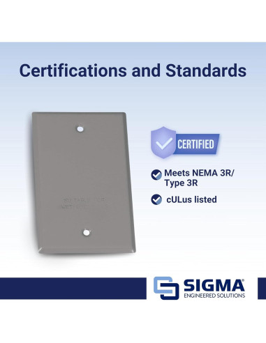 Placa Cubierta Impermeable Sigma 14240 Gris 1-Gang
