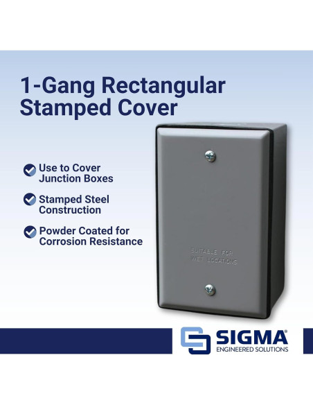 Placa Cubierta Impermeable Sigma 14240 Gris 1-Gang Placa Cubierta Impermeable Sigma 14240 Gris 1-Gang