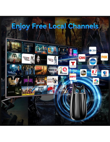Antena Digital HD Qboy AN-3028 para Smart TV 4K 2700+ km