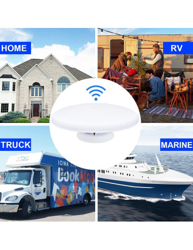 Antena de TV Exterior 360 Omni DTB TECH TV076-W Amplificada