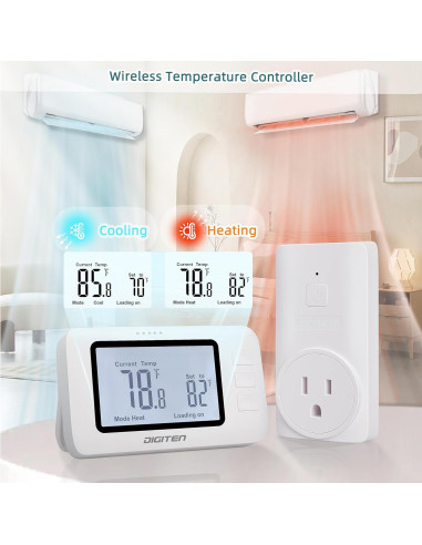 Termostato Inalámbrico DIGITEN WTC100 Pro Control Remoto 0.27kg