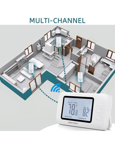 Termostato Inalámbrico DIGITEN WTC100 Pro Control Remoto 0.27kg Termostato Inalámbrico DIGITEN WTC100 Pro Control Remoto 0.27kg