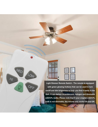 Control Remoto FAN-53T para Ventiladores de Techo 3 Velocidades