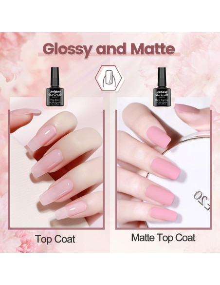 Kit de Uñas de Gel Polimérico JEWHITENY 14 Colores con Lámpara UV Kit de Uñas de Gel Polimérico JEWHITENY 14 Colores con Lámpara UV