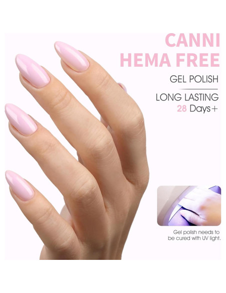 Esmalte de Uñas en Gel CANNI Rosa Claro 9ml - Alta Duración Esmalte de Uñas en Gel CANNI Rosa Claro 9ml - Alta Duración