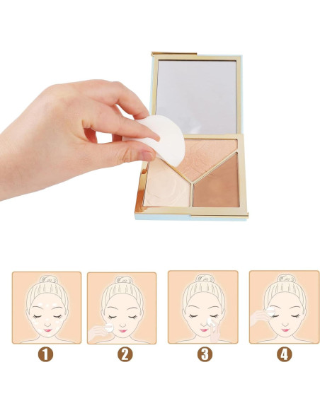 50 Esponjas Redondas Blancas Sliverdew para Maquillaje 55mm 50 Esponjas Redondas Blancas Sliverdew para Maquillaje 55mm