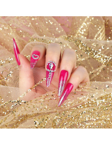 Kit de Uñas Postizas Stiletto Teenitor - 600 Piezas Transparentes