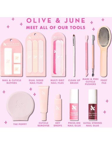 Paquete de Pulidores Olive & June | 1 Completo + 2 Mini