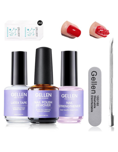 Kit Removedor de Esmalte en Gel Gellen 25pcs - Rápido y Fácil