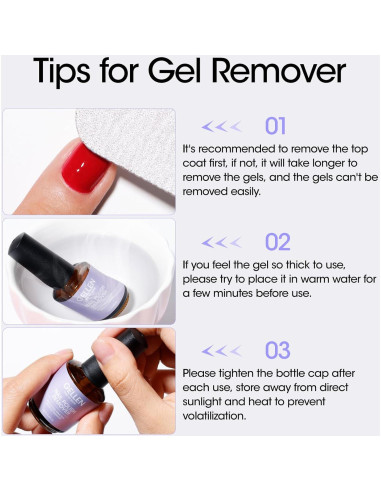 Kit Removedor de Esmalte en Gel Gellen 25pcs - Rápido y Fácil