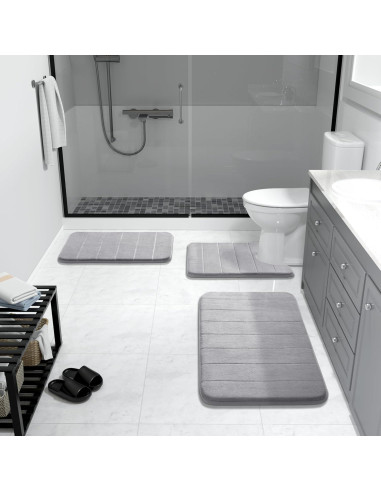 Alfombrilla de Baño Yimobra 61x43 cm Espuma Viscoelástica Gris
