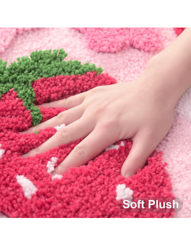 Alfombra de baño rosa Anybar 45.72x63.5 cm antideslizante