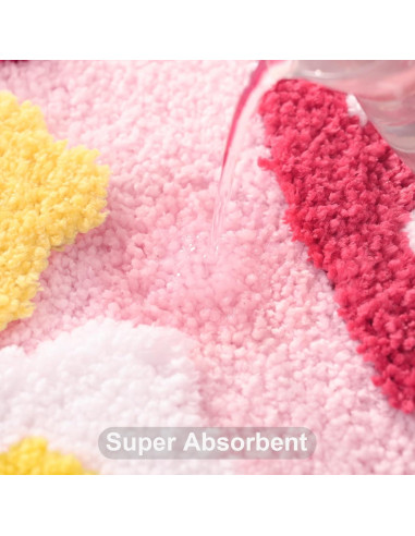 Alfombra de baño rosa Anybar 45.72x63.5 cm antideslizante