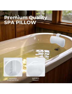 Almohada para Jacuzzi Vanstormy - 2 Unidades, Antideslizante, Blanca 2