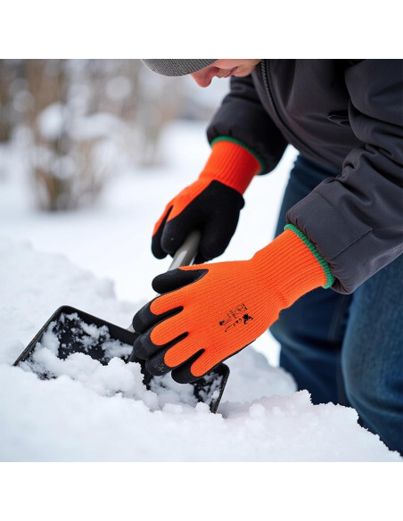 Guantes de Trabajo G & F 1528L para Invierno, Naranja Guantes de Trabajo G & F 1528L para Invierno, Naranja