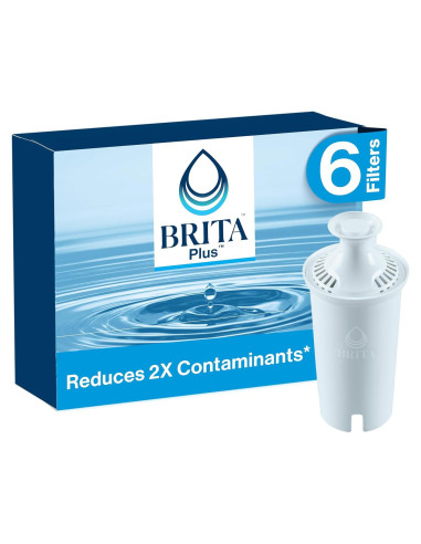 Filtro de Agua Brita Plus 6 Piezas, Reduce 2X Contaminantes